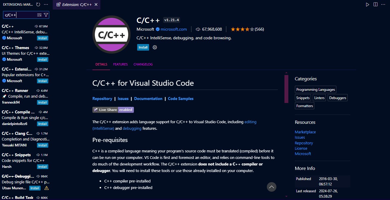 C/C++ Extension